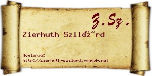 Zierhuth Szilárd névjegykártya