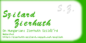 szilard zierhuth business card